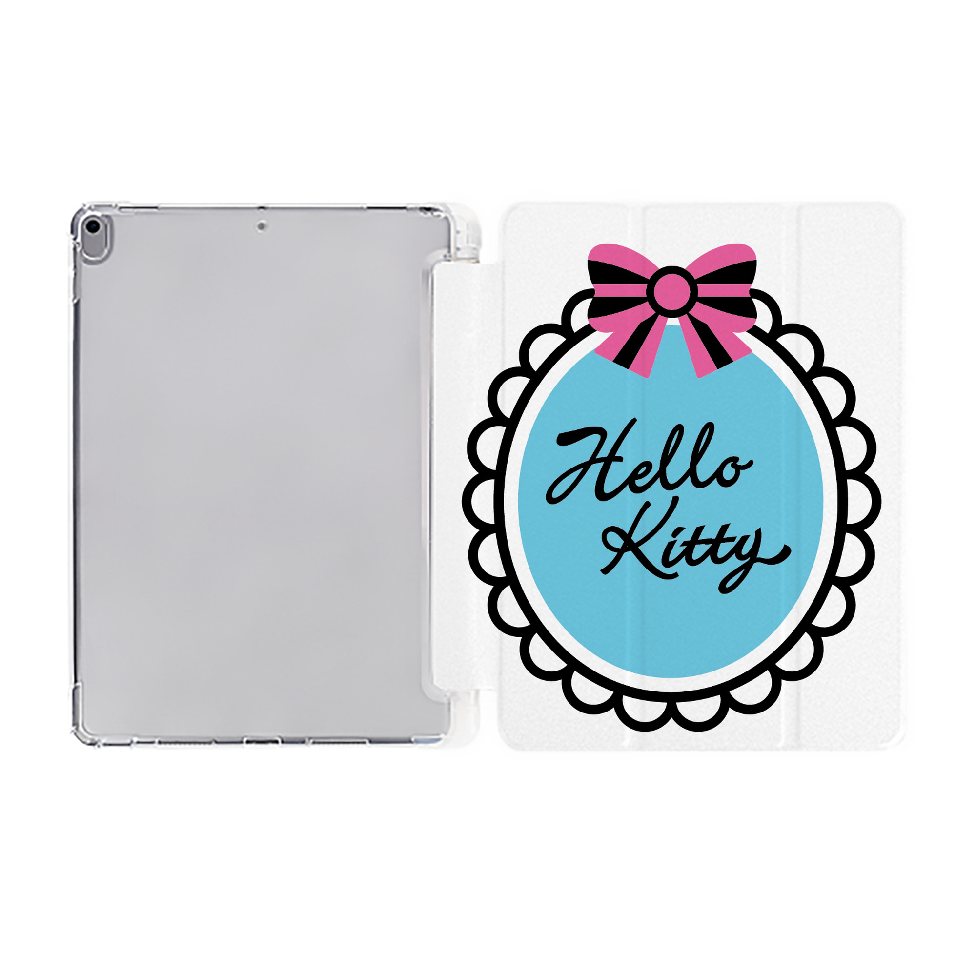 （画像用） Hello Kitty ハローキティ IPad ケース ペン収納付き 三つ折りスタンド PUレザー×シリコン 対応機種9.5/10.5/10.9インチ